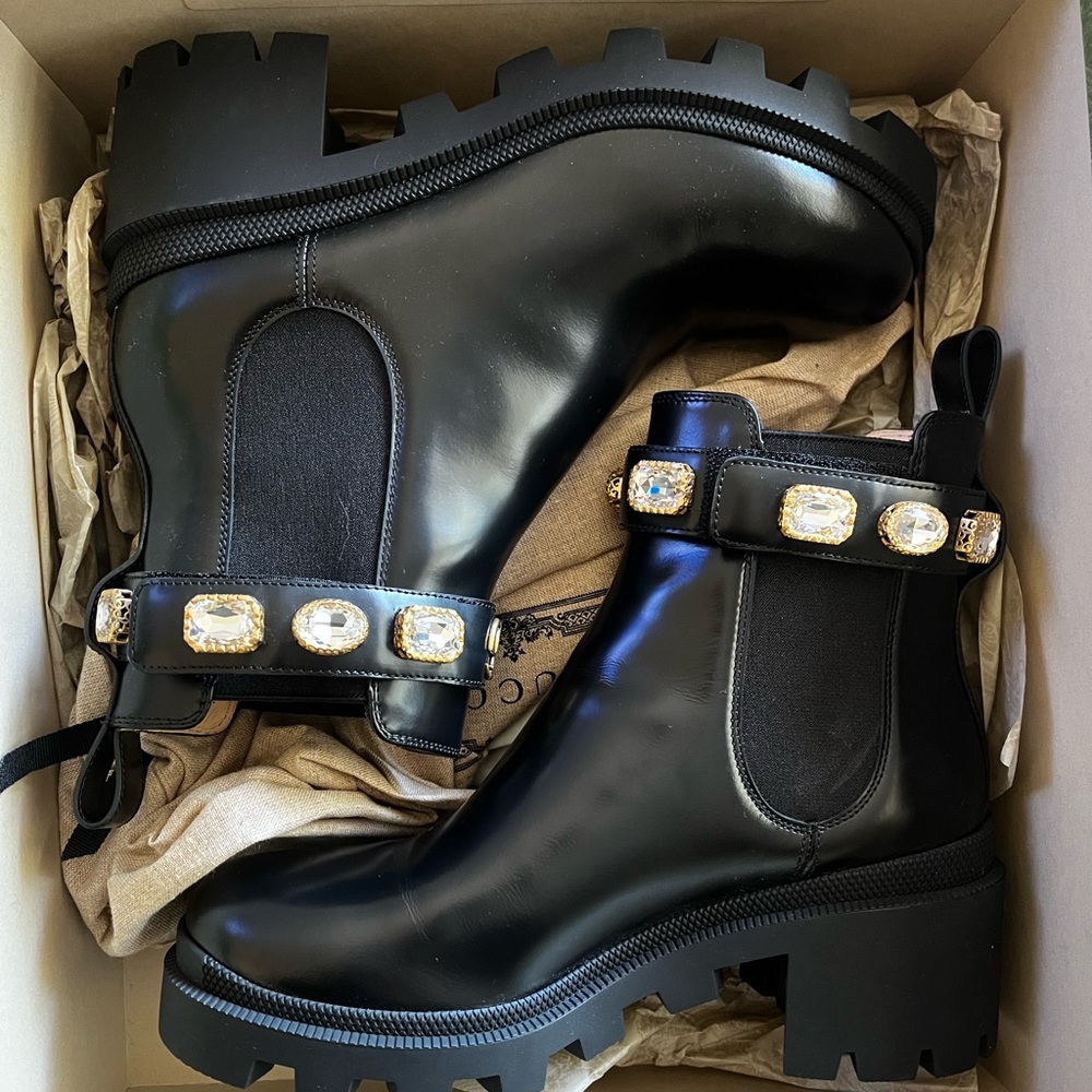 Gucci Women's Trip Bootie with Jewels